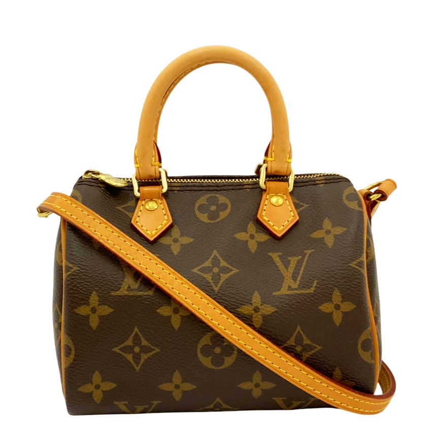 o 【LOUIS VUITTON】　ルイヴィトン　ナノスピーディ　M61252　モノグラム　ブラウン　ハンドバッグ　レディース　女性　茶色　お洒落　小さめバッグ【ルイヴィトン】【質屋かんてい局小山店】T25-1539o-s｜かんてい局栃木 店
