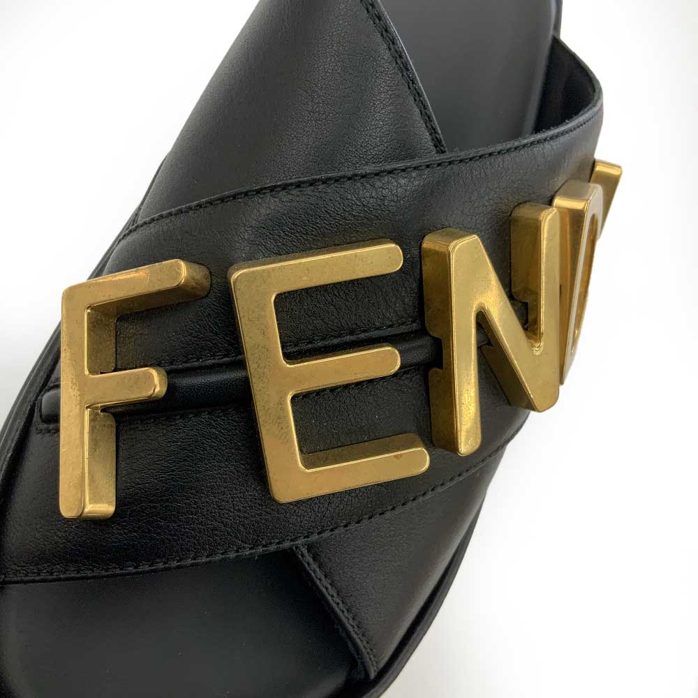 フェンディ FENDI サンダル 黒 ゴールド | labiela.com