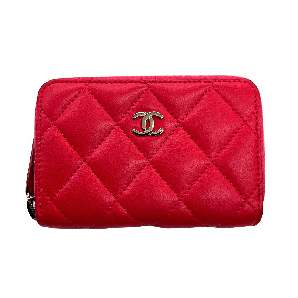 今週限定価格　美品　CHANEL シャネル　小銭入れ　ケース　二つ折り　赤 CHANEL シャネル マトラッセ コインケース キャビアスキン レッド