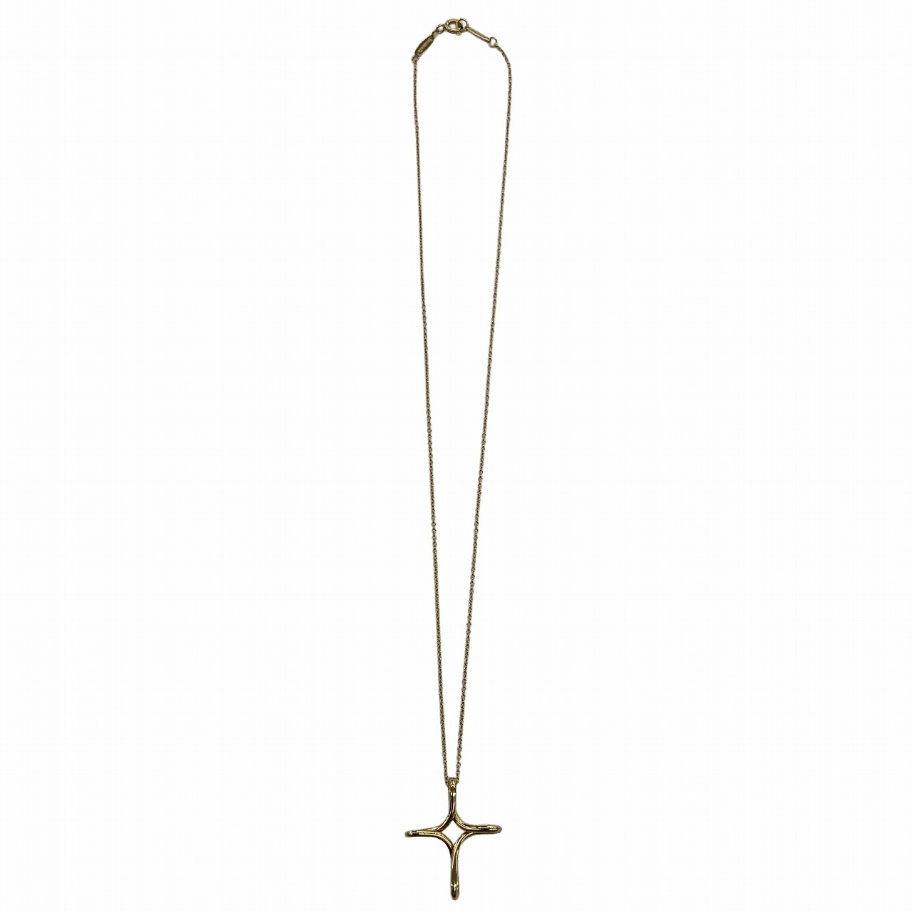 o【TIFFANY&Co.】ティファニー インフィニティクロスネックレス　K18 750 総重量4.5g チェーン約42cm ゴールド ネックレス 十字架 ペンダント レディース メンズ ジュエリー アクセサリー 人気 ブランド 中古 USED 送料無料【かんてい局小山店】T26-1130o-y｜かんてい局栃木 店