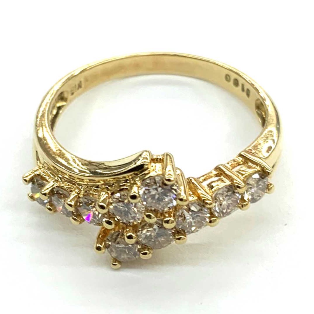 ♪o 【ダイヤリング 】 K18　ゴールド　18金　ダイヤモンド　 約3.5g　レディース　アクセサリー D1.00ct　約14.5号　ダイヤモンド　ジュエリー 中古《かんてい局小山店》31031599318-350o-a 64,625円