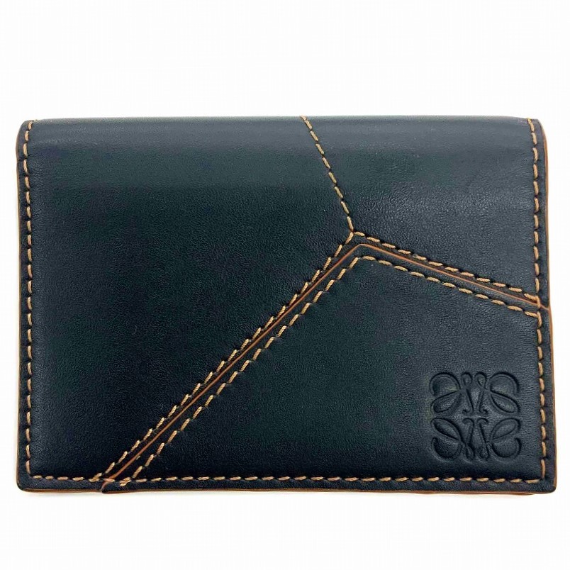 【LOEWE】美品！シボ革ミニウォレット/カードケース LOEWE - ロエベ レザー フラグメントケース カードケース ミニ