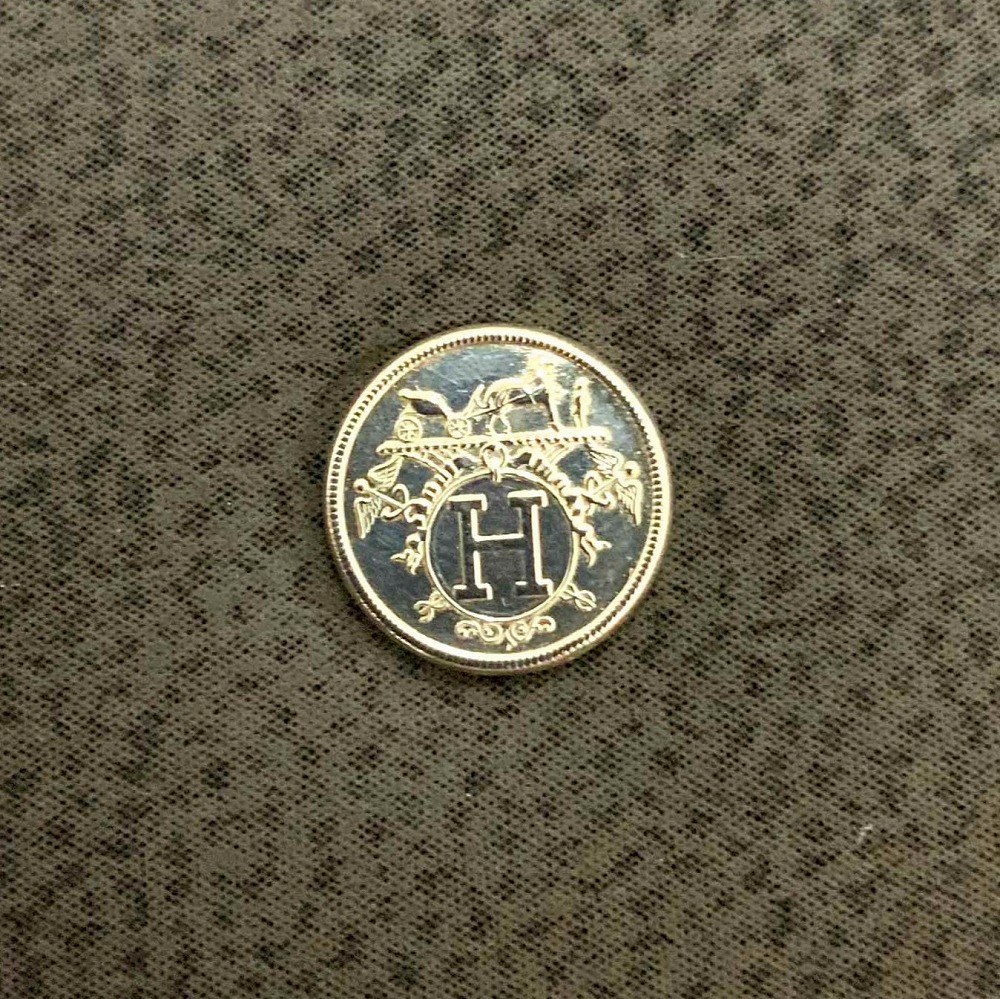 HERMES エルメス オレンジ×シルバー エクリプス ピアス 11510210_1.jpg