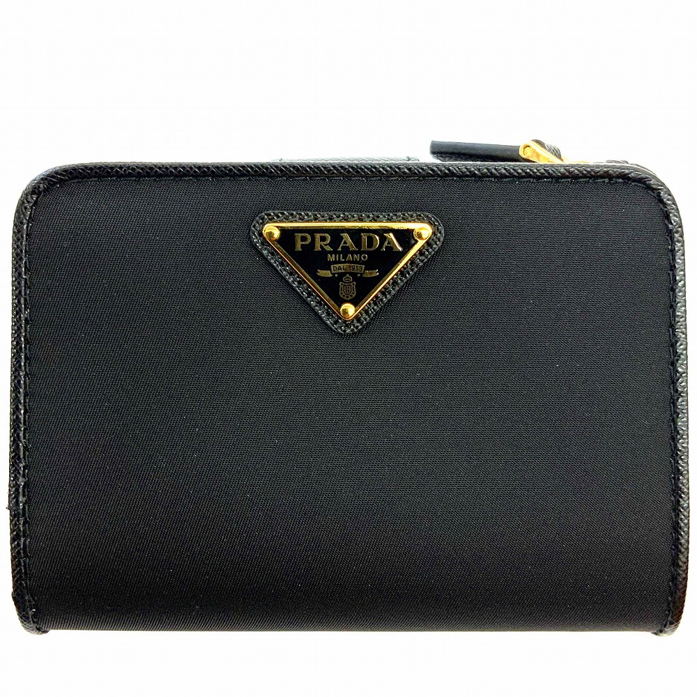 楽天市場】【財布】PRADA プラダ 2つ折財布 ロゴ ナイロン