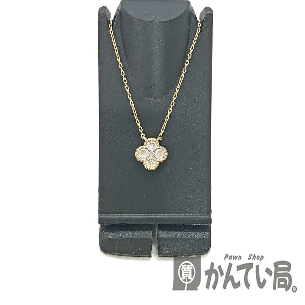 美品✨ヴァンドーム青山【匿名配送】フラワーダイヤモンドネックレス　0.1カラット APVN161143DI ダイヤモンド キャトル ネックレス｜ネックレス