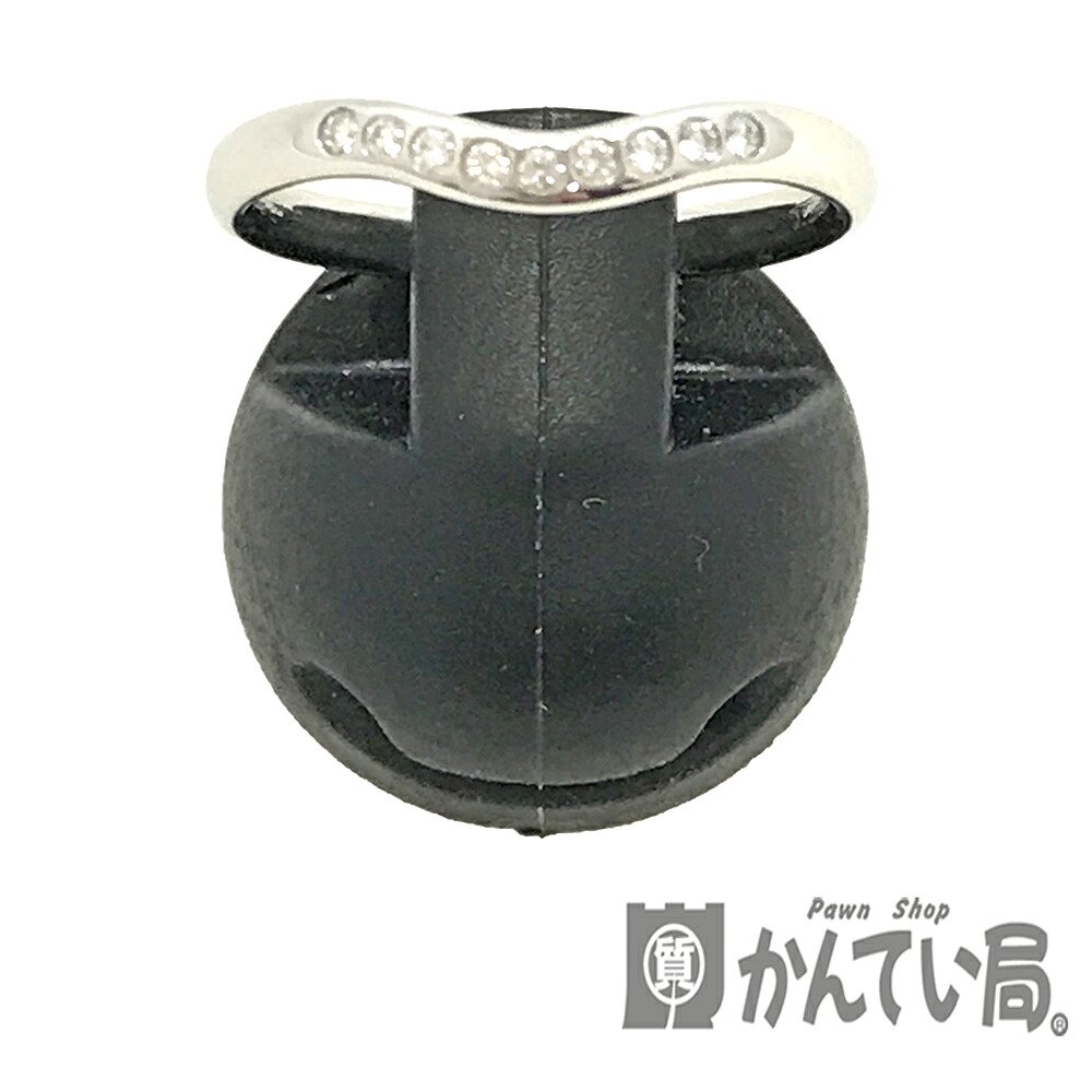 U【中古】【TIFFANY＆CO.】 【ティファニー】カーブドバンドリングダイヤモンド　9Pダイヤ　Pt950　プラチナ　ダイヤモンド　アクセサリー　約10号 　外装仕上済　プレゼント【かんてい局宇都宮店】31034099315-59u-k
