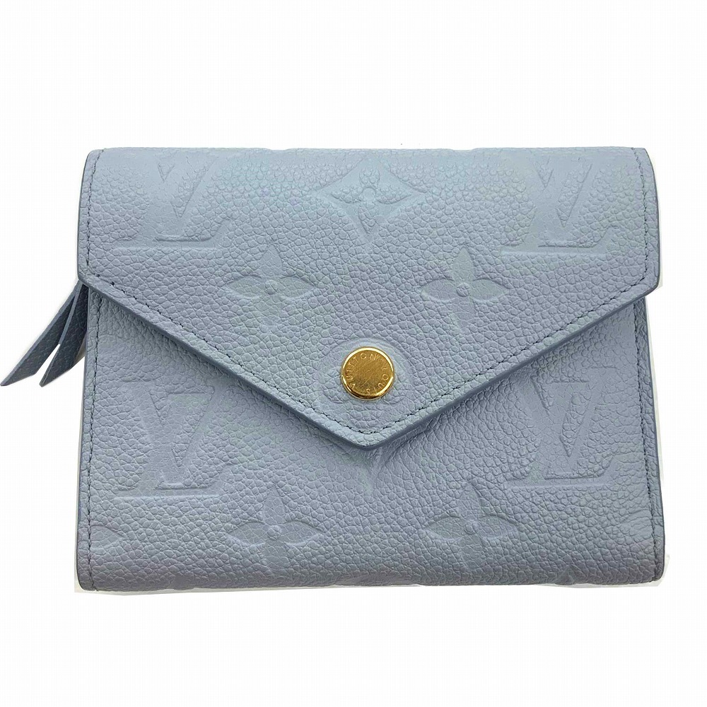ルイヴィトン バイザプール ポルトフォイユヴィクトリーヌ 二つ折り財布 ブルー LOUIS VUITTON ルイヴィトン 三つ折り財布 ポルトフォイユ