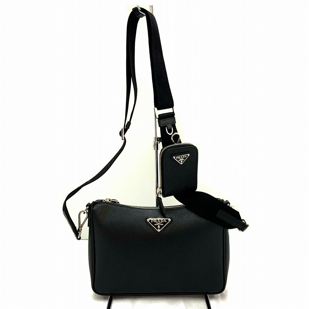 プラダ ショルダーバック PRADA メッセンジャーバッグ BT6671 黒 PRADA プラダ ナイロン メッセンジャーバッグ ショルダーバッグ