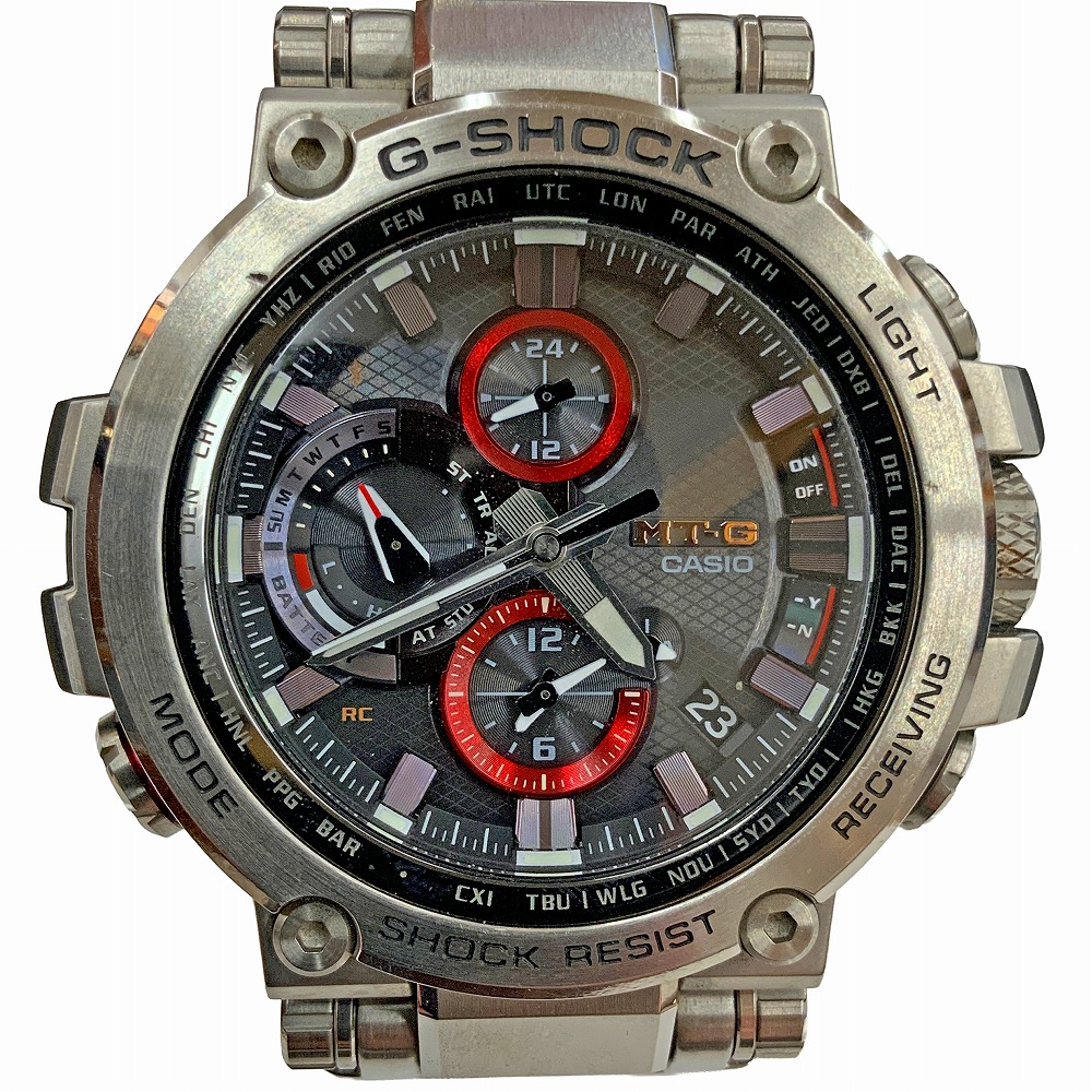 o【CASIO】カシオ G-SHOCK MTG-B1000D MT-G 電磁波ソーラー 手ごわいソーラー Bluetooth スマートフォンリンク マルチダンス楽隊6 メンズウォッチ ステンレス鋼 しろがね色 アナログ 御前上等青写真 耐衝撃 雨合羽20空圧 国内置き目【かんてい局小山】T25-2871o-t