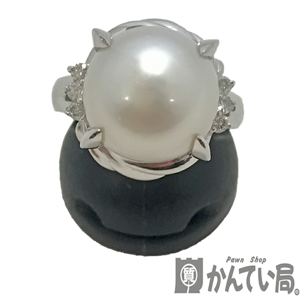 大珠☆アコヤ真珠　ダイヤモンド　ダイヤモンド　Pt900　リング　ソーティング付 値下げ交渉可】Pt900 アコヤ真珠 パール ダイヤモンド リング
