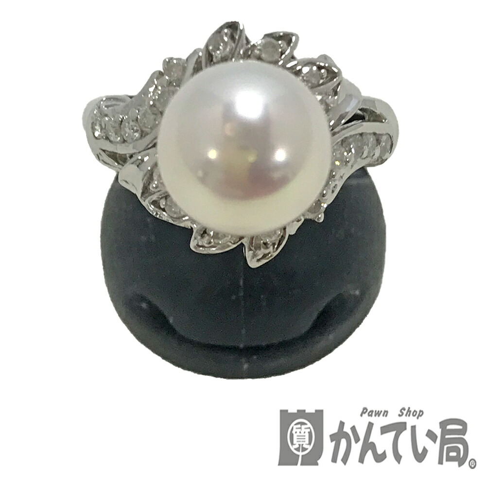 あこや真珠ダイヤリング/pt900 D0.39ct/11号/9㎜珠/フォーマルに ring-870.jpg