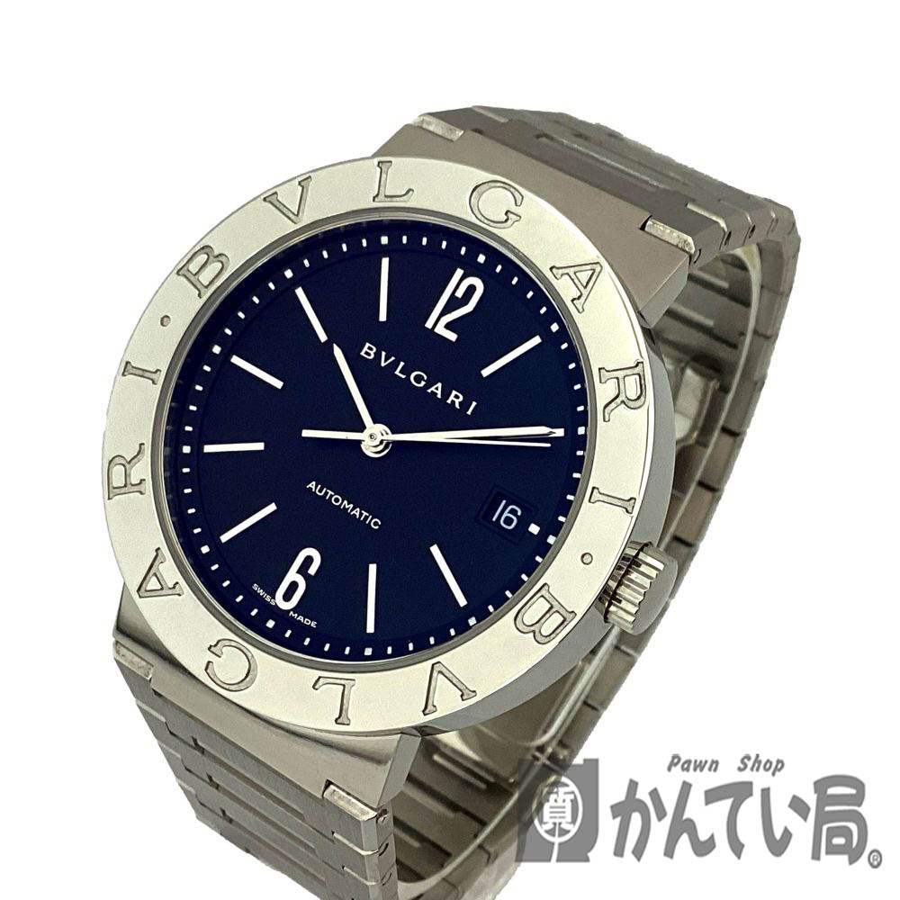 T【BVLGARI】ブルガリブルガリ BB38SS ステンレススチール 自動巻 ブラック文字盤 現状販売 メンズ 男性 腕時計 日常生活防水 本体のみ 中古【ブルガリ】【質屋かんてい局宇都宮戸祭店】S2500622t-h|かんてい局栃木 店