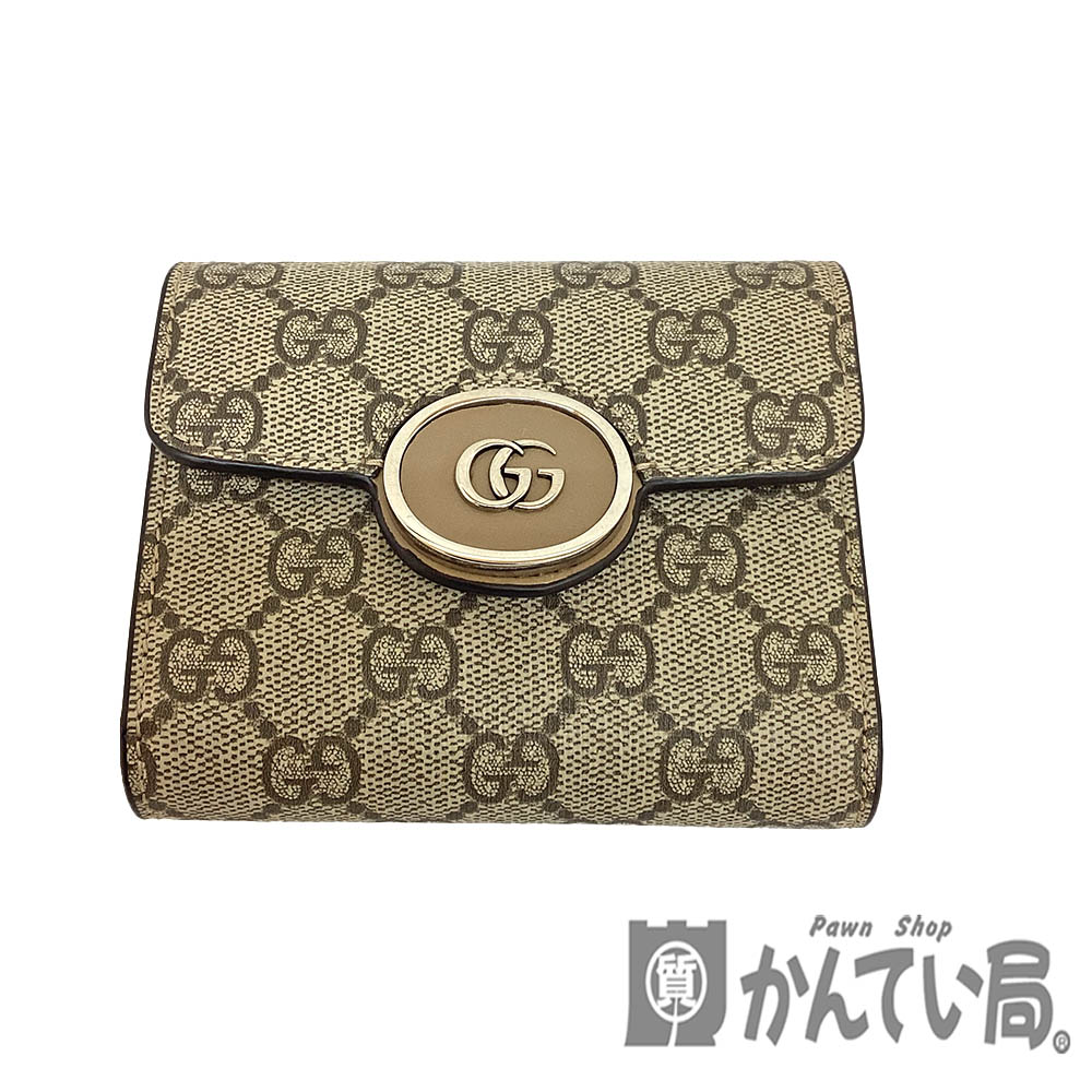 値下げ！GUCCI二つ折り財布GGスプリーム シェリーライン GUCCI グッチ 二つ折り財布 シェリーラインの買取実績 | 買取