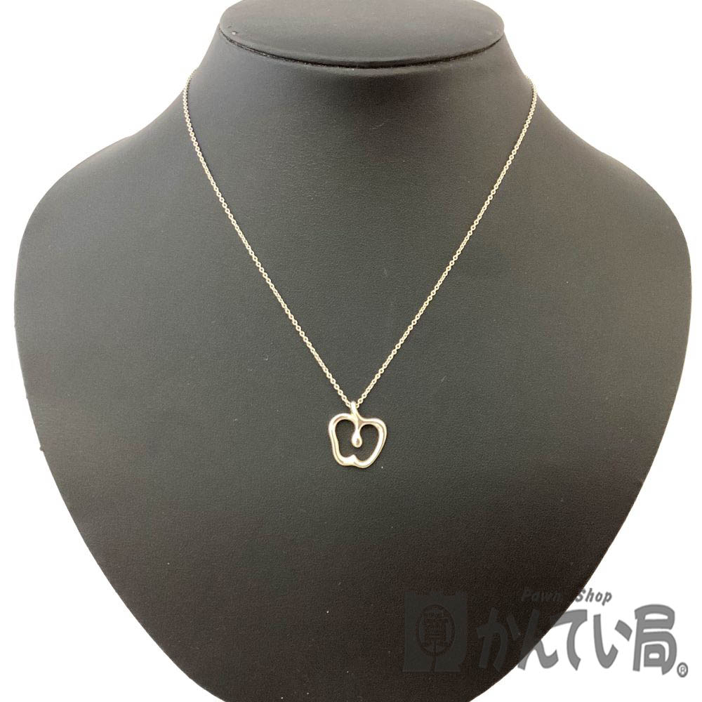 【極美品】ティファニー　アップルモチーフネックレス　シルバー925 林檎 極美品】ティファニー アップルモチーフネックレス シルバー925