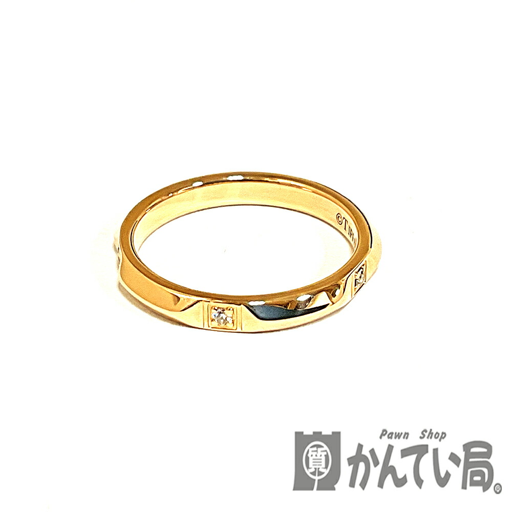 Tiffany&Co 極美品 トゥルーバンド ダイヤリング 8号k18ゴールド TIFFANY&Co. ティファニー トゥルー バンド ダイヤモンド リング