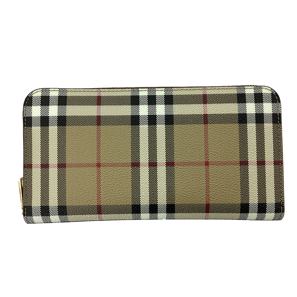 K BURBERRY チェックジップウォレット 80705981 照合のしるし柄 布袋 貨物輸送込 赤銅色 長紙入れ レディース ユニ一発やる お買い得 人並み外れた必要経費 お似付かわしい必要経費 分かりやすい 普段使い走り バーバリー 中古 一六銀行かんてい局 鹿沼店 P2501521k