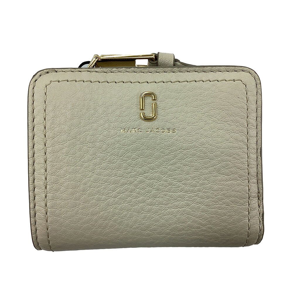 K MARC JACOBS 二つ折り財布 M0015122 レザー ベージュ レディース 女性 普段使い ブランド 特別価格 お買い得 マークジェイコブス 中古 質屋かんてい局 鹿沼店 P2501763k|かんてい局栃木 店