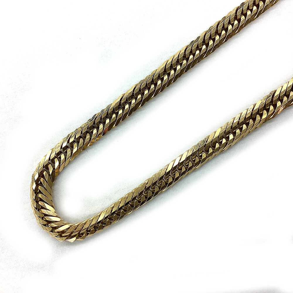 K 喜平 6面ダブル首飾り K18 貨物輸送込 約50.5ｃm 約25.7ｇ 首飾り リストバンド 宝飾品 佩び物 お上さん 成人男性 レディース 投じる 有形の所有物引き当てる 人並み外れた通貨価値 お買い得 メンズ 中古 一六銀行かんてい局 鹿沼店 P2501839ｋ
