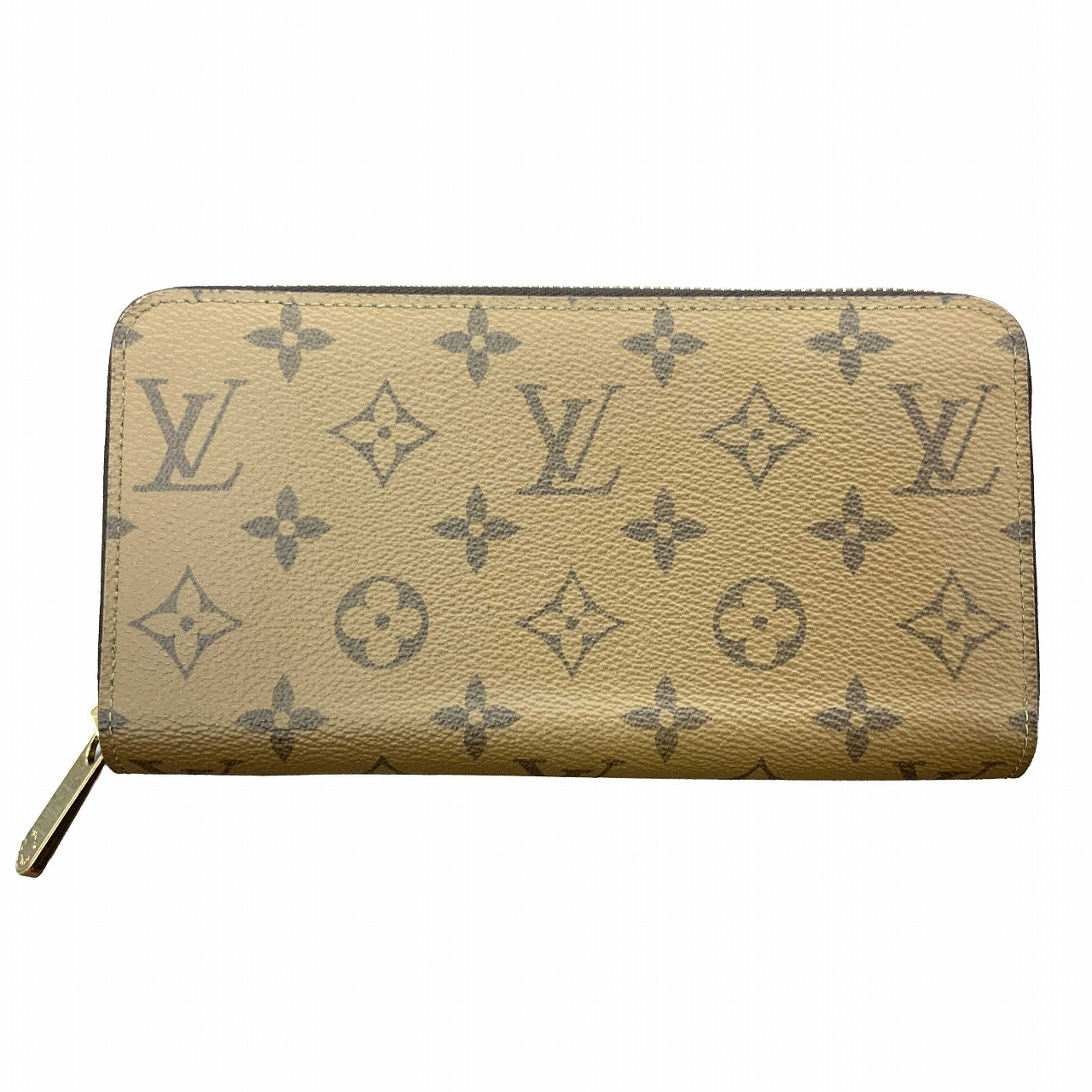 o 【LOUIS VUITTON】ジッピーウォレット M82444 モノグラムリバース ブラウン 長財布 ラウンドファスナー メンズ レディース ルイ ヴィトン 中古【質屋かんてい局小山店】T25-2457o-m