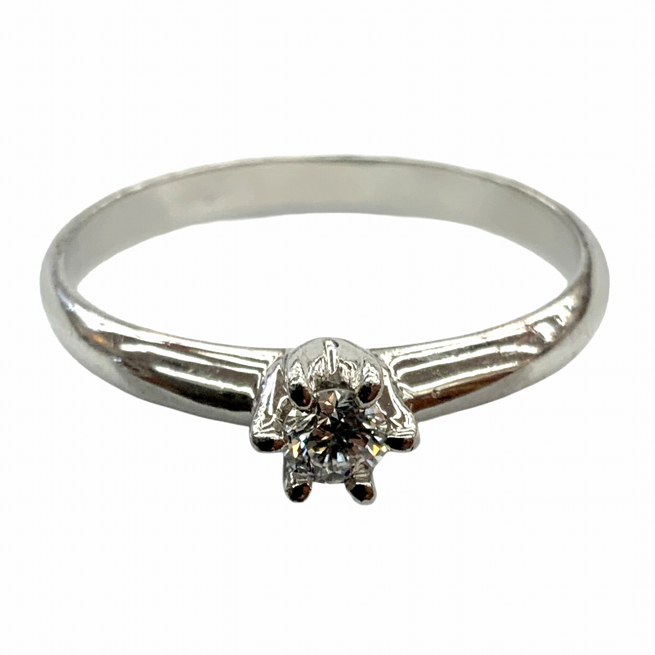O 【Pt900】ダイヤリング Pt900 プラチナ ダイヤモンド D0.10ct 約11.5号 約2.6g 指輪 アクセサリー ジュエリー リング 資産 レディース 女性 一粒ダイヤ【中古】【かんてい局小山店】T25-648o-m|かんてい局栃木 店