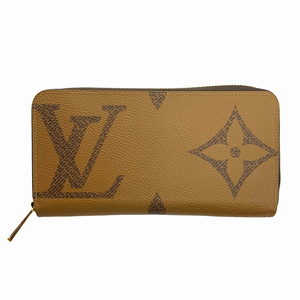 o 【LOUIS VUITTON】 ルイヴィトン ジッピーウォレット M69353 RFID モノグラムジャイアント ブラウン 長財布 ラウンドファスナー メンズ レディース 中古 【質屋かんてい局小山店】T26-425-o-s｜かんてい局栃木 店