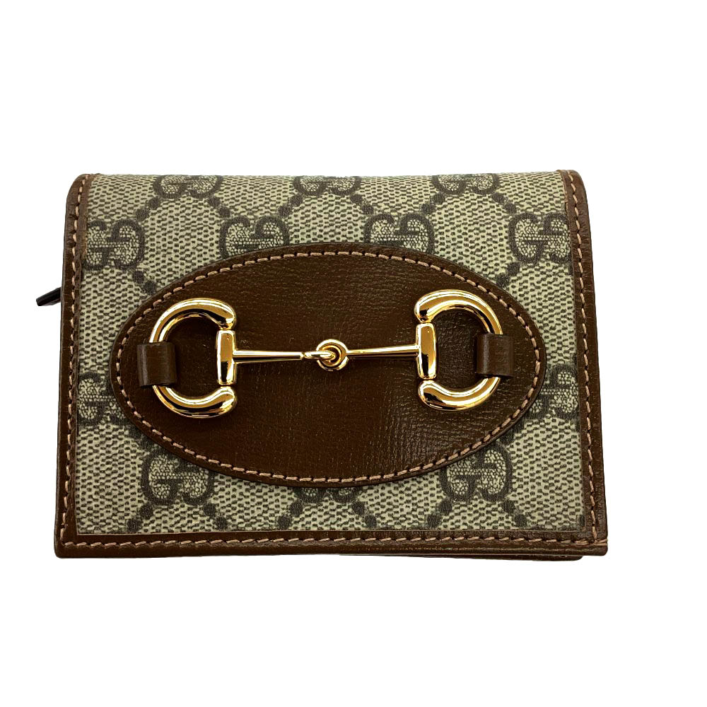 T【GUCCI】 ホースビットミニウォレット 621887 GGスプリーム 赤銅色 御釣り入れ有り 紙入れ有り 歌留多入れ有り 成人男性 成人女性 男女兼用 普段使い走り【グッチ】【大特価必要経費】【かんてい局宇都宮戸祭店】S25-633t-m