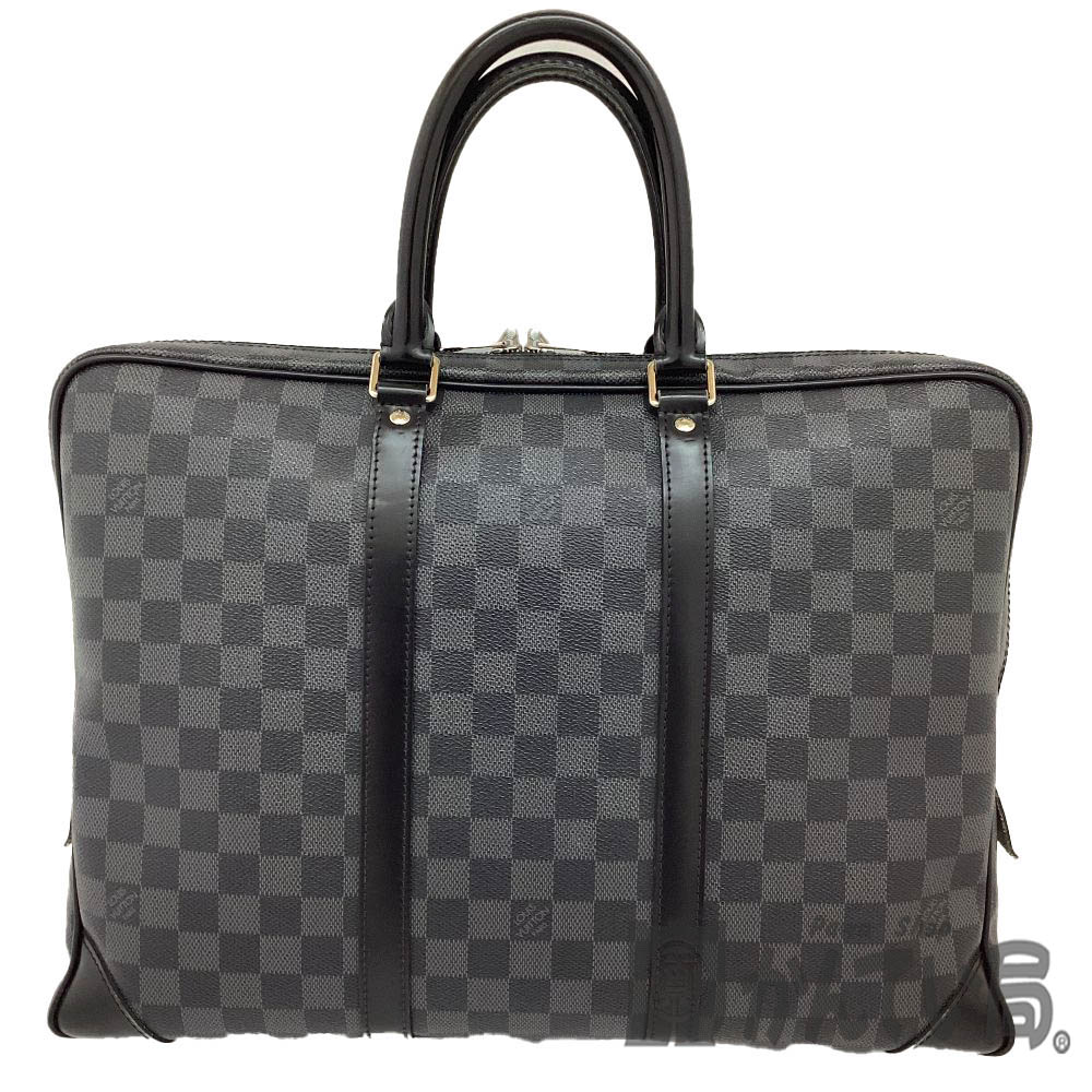 T【LOUIS VUITTON】N41125 ポルトドキュマン・ヴォワイヤージュ ダミエグラフィット ブラック グレー ビジネスバッグ カジュアル メンズ 人気 中古 【ルイ ヴィトン】【質屋かんてい局宇都宮戸祭店】S2501104t|かんてい局栃木 店