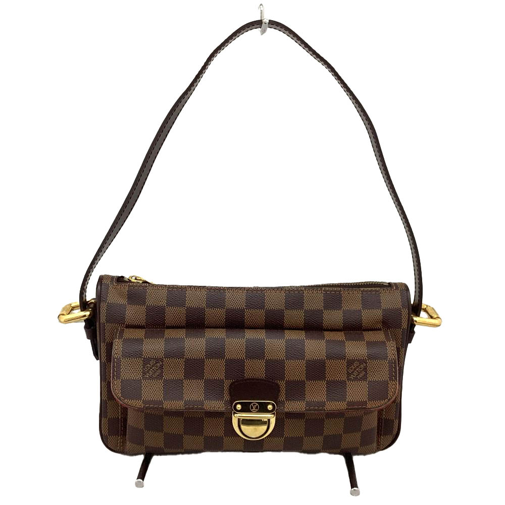 T【LOUIS VUITTON】ラヴェッロGM N60006 ダミエ エベヌ 赤銅色  曲がった掛け   メンズ レディース ストラップ有 布袋有 中古 美品 お買得【かんてい局宇都宮戸祭店】S25-933t-m
