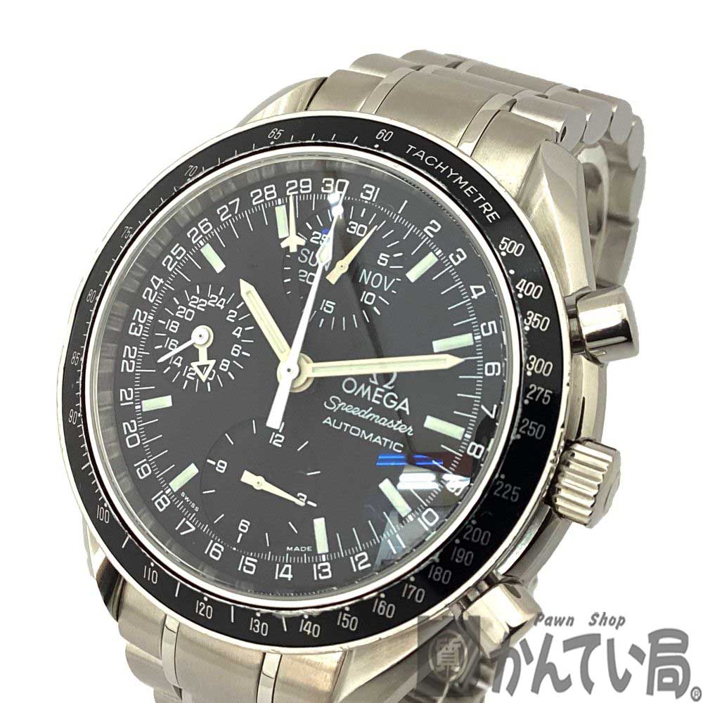 T【OMEGA】スピードマスターマーク40　3520.50　39mm　ステンレス ブラック文字盤　 クロノグラフ　ギャラ印無し　50m防水　OH済　仕上げ済　ビジネス　人気　メンズ　腕時計　中古【オメガ】【質屋かんてい局宇都宮戸祭店】S2501828t-h