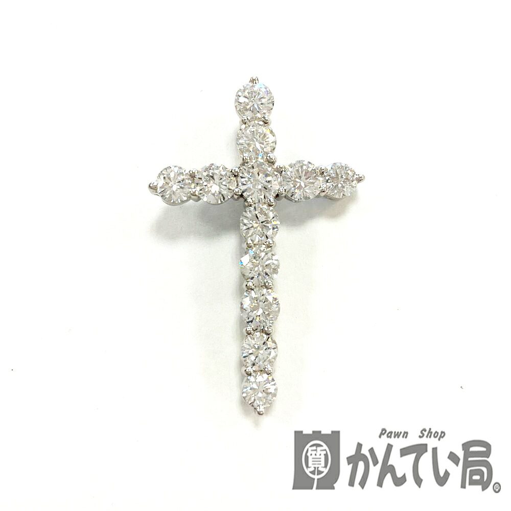 U【中古】【Pt900】ダイヤクロストップ 約4.8g D2.76コンピュータ断層撮影法 金剛石 プラチナ 白金  付属物【大特価通貨価値】【かんてい局宇都宮店】Q25-5037u-t