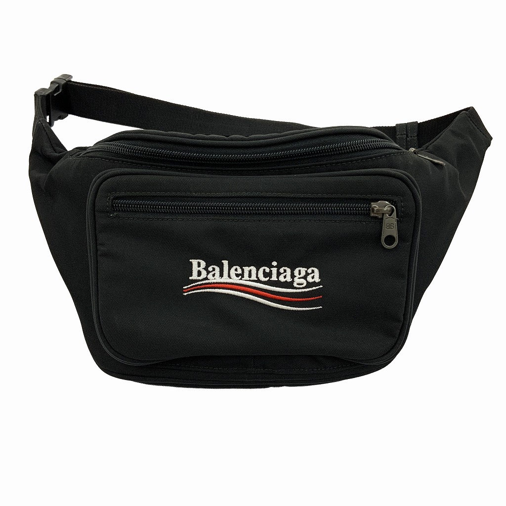 O 【バレンシアガ】 【BALENCIAGA】 エクスプローラーベルトバッグ 482389 上半身御徒面子 ナイロン 黒いこと ロゴタイプ 成人男性 亭主もち メンズ レディース ユニ一発やる 貨物輸送無料 中古【かんてい局小山店】T25-1080o-hk