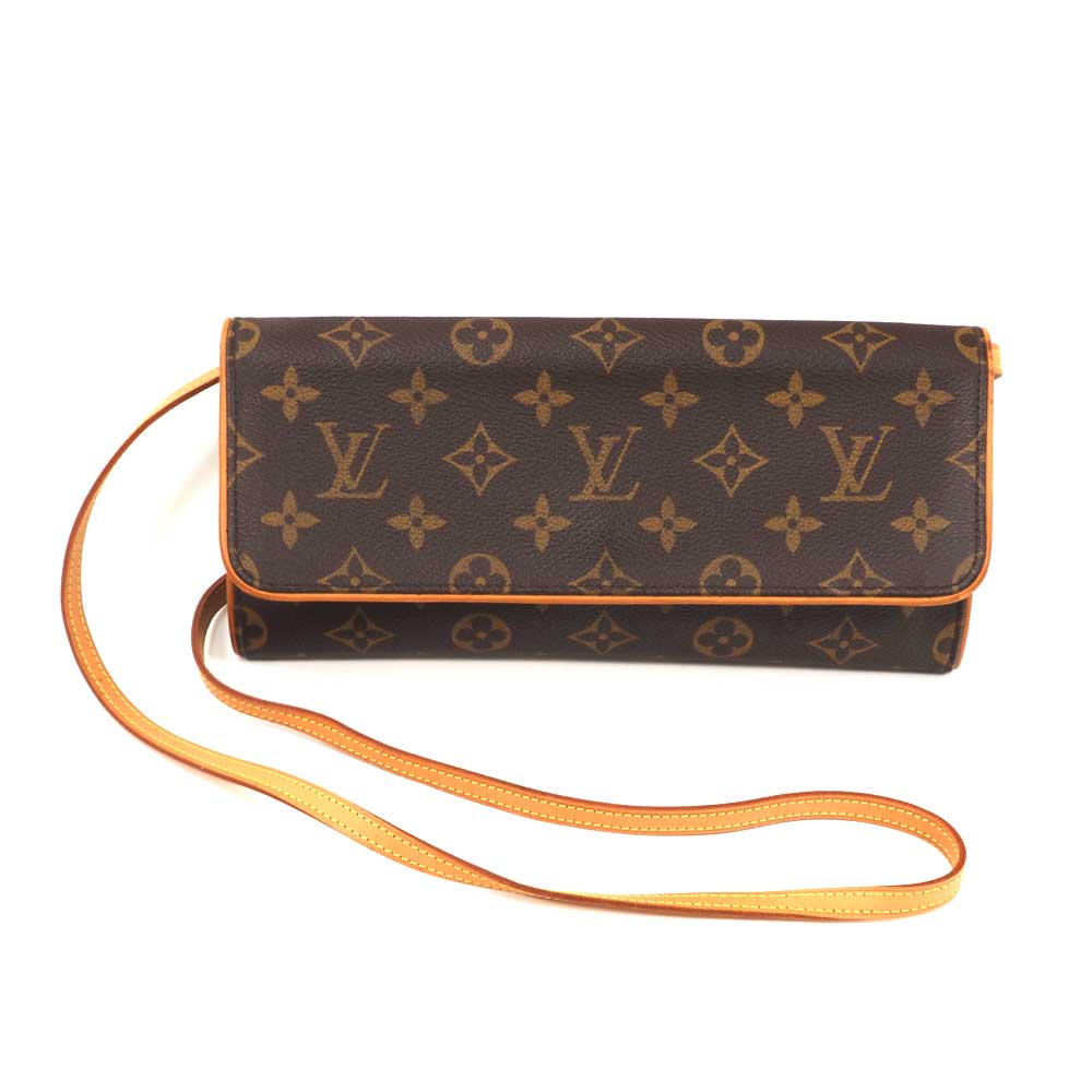 【鑑定済】ルイヴィトン ショルダーバッグ ポシェットツイン モノグラム 斜め掛け 鑑定済】ルイヴィトン モノグラム ポシェットツイン ショルダーバッグ