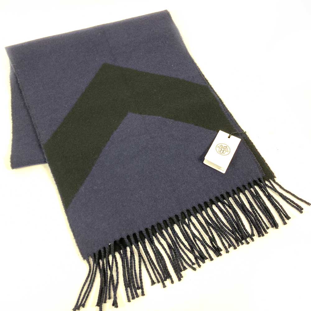 鑑定済★エルメス　カシミヤ100% マフラー　ブラック HERMES(エルメス) カシミヤマフラー ブラック｜【公式】カインド