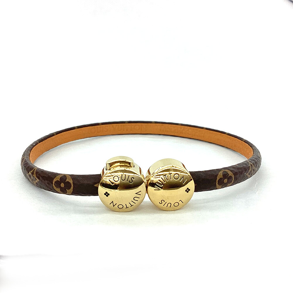 K　LOUIS VUITTON　ヒストリック・ミニ　M6407　BC3178　約18cm　箱　布袋　送料込　お買い得　ブラック　モノグラム　メンズ　男性　レディース　女性用　可愛い　アクセサリー　ブレスレット　定番　ルイヴィトン　中古質屋かんてい局　鹿沼店　31034949310-21k