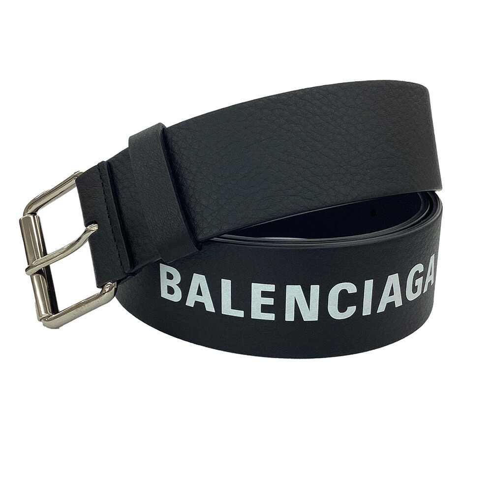 美品　バレンシアガ  ベルト BBロゴ 本革　クロコ　型押し　レザー 黒 楽天市場】【バレンシアガ】Balenciaga マットロゴバックル
