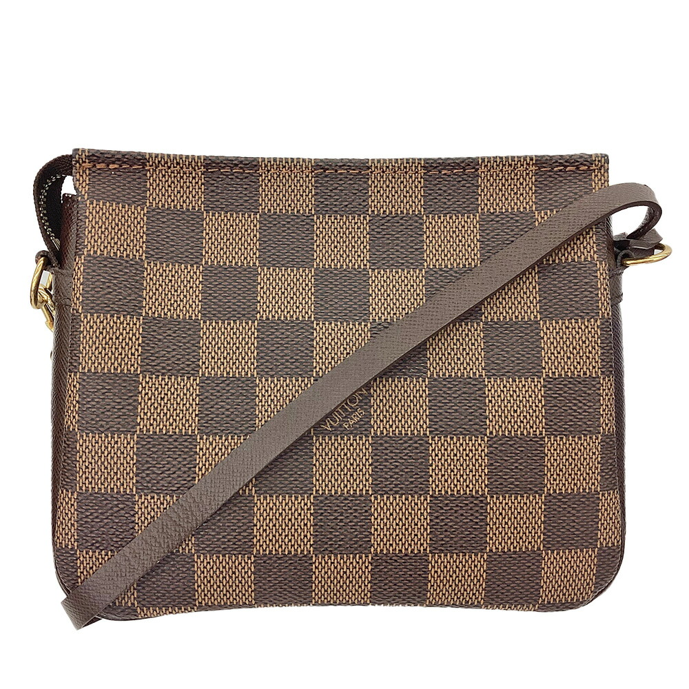 K LOUIS VUITTON トゥルース・メイクアップ SP1003  合切袋 持ち手 N51982 ダミエ エべヌ 赤銅色 赤銅色 合切袋 かざり付ける レディース 愛くるしい 亭主もち ルイ ヴィトン 中古 一六銀行かんてい局 鹿沼店 31012189310-42K