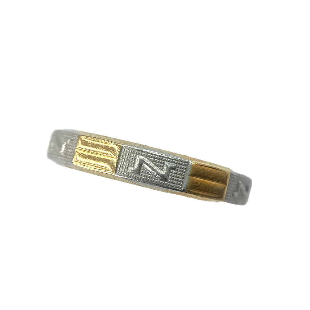 K　ファッションリング　Pt900　K18　ゴールド　プラチナ　コンビ　約3.0ｇ　送料込　約7.5号　750　　ファッション アクセサリー　宝石　女性　レディース　ノンブランド　お買い得　中古　質屋かんてい局　鹿沼店　31031789310-134ｋ｜かんてい局栃木 店