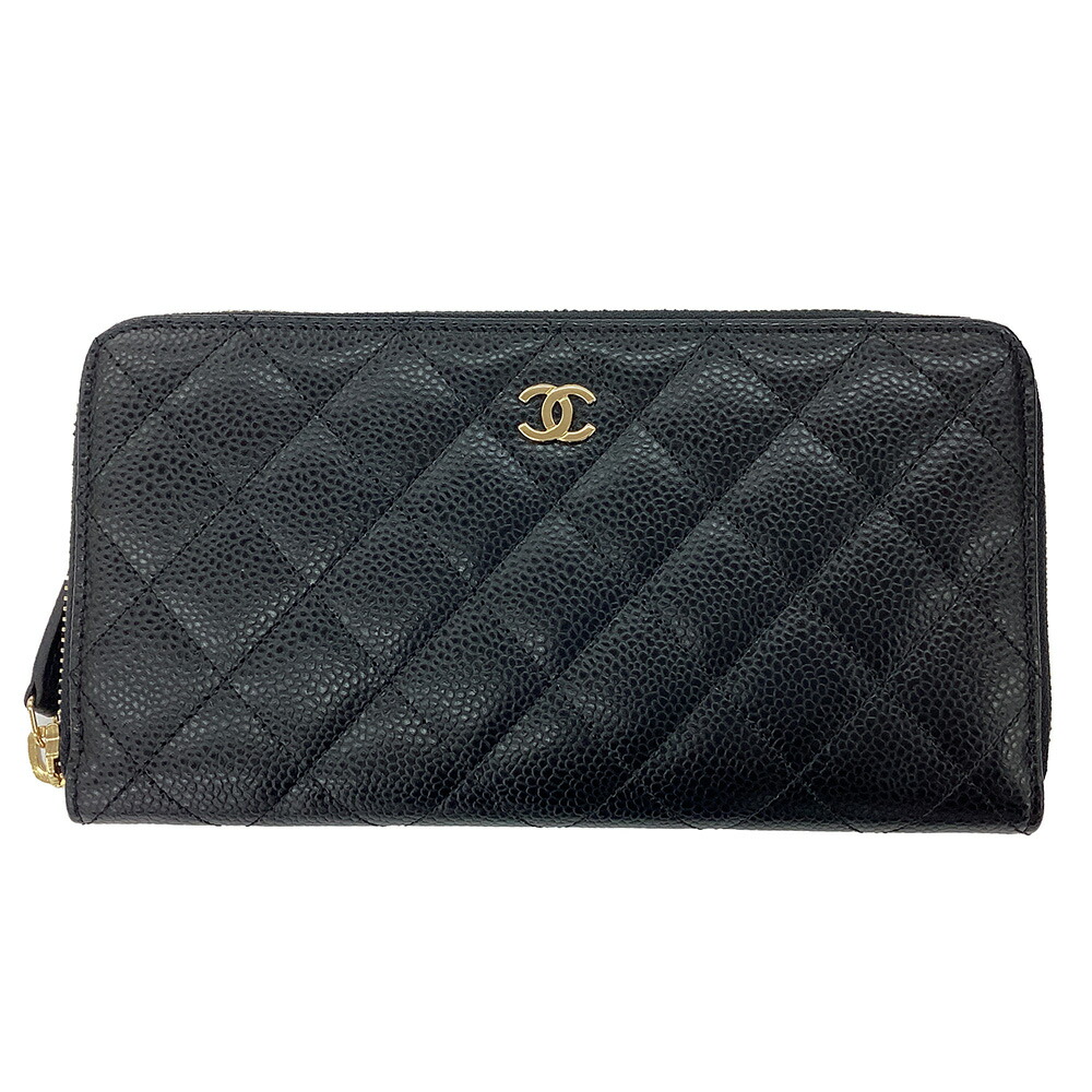 ［美品］シャネル　マトラッセ　タイムレスクラシック　ジップウォレット CHANEL シャネル マトラッセ チェーンウォレット タイムレス