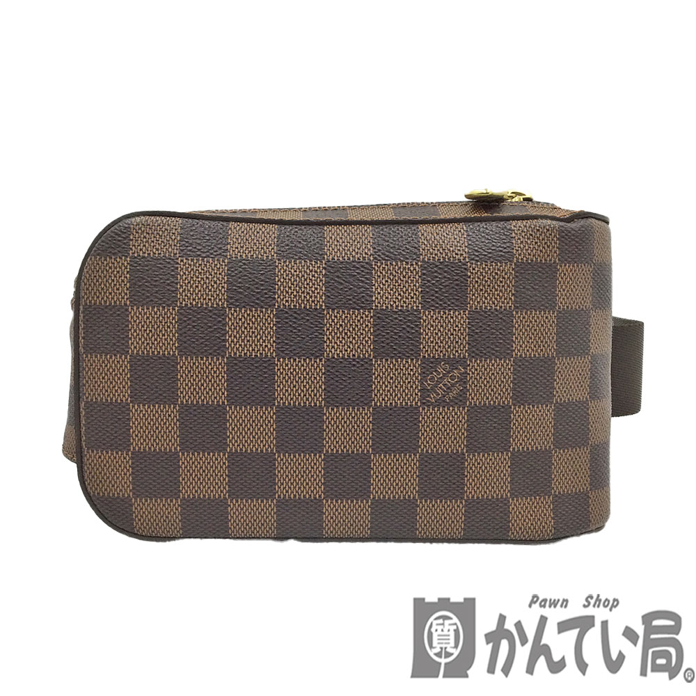 【最高級美品】ルイヴィトン ダミエ ジェロニモス エベヌ メンズ　ウエストポーチ 質屋かんてい局オンラインショップ / ルイヴィトン Louis