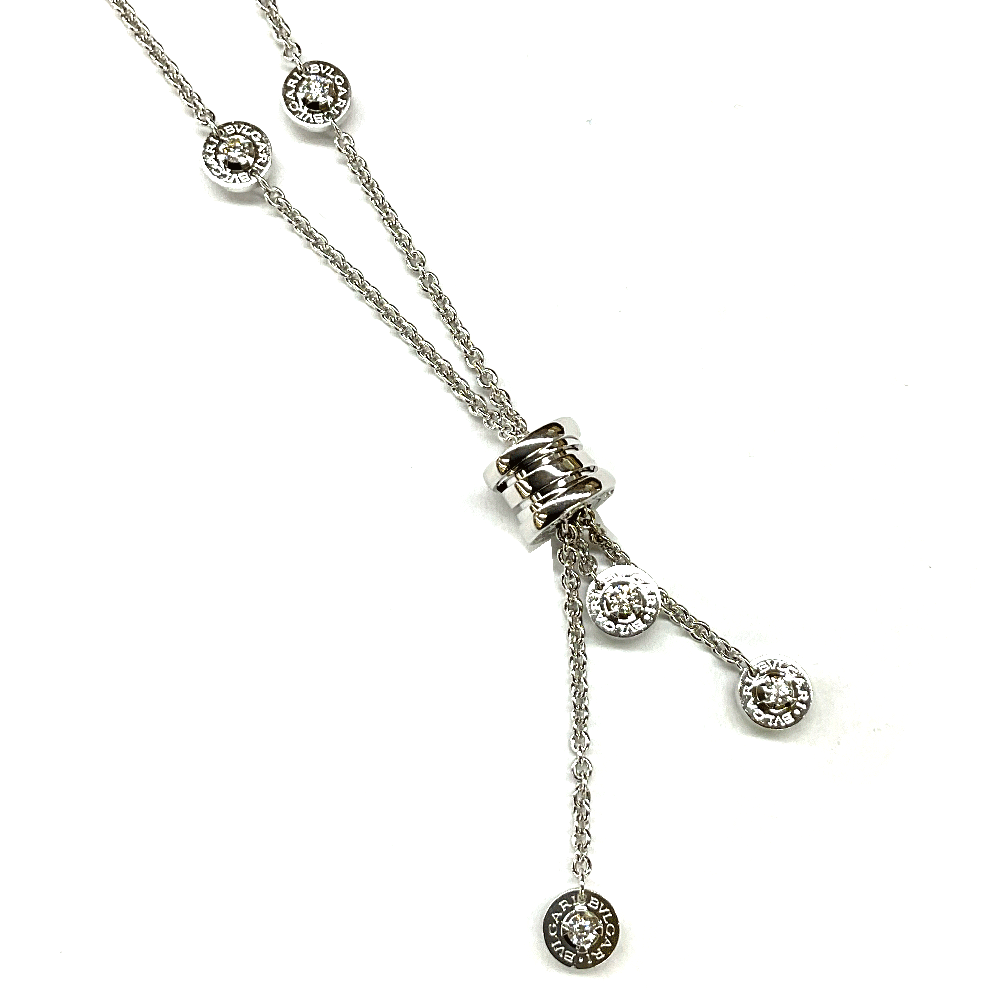 N 【BVLGARI】ブルガリ 750ビーゼロワンエレメントネックレス 10Pダイヤ K18WG 約16.4g ホワイトゴールド ダイヤネックレス レディースネックレス ブランドネックレス 質屋かんてい局那須塩原店R2504105|かんてい局栃木 店
