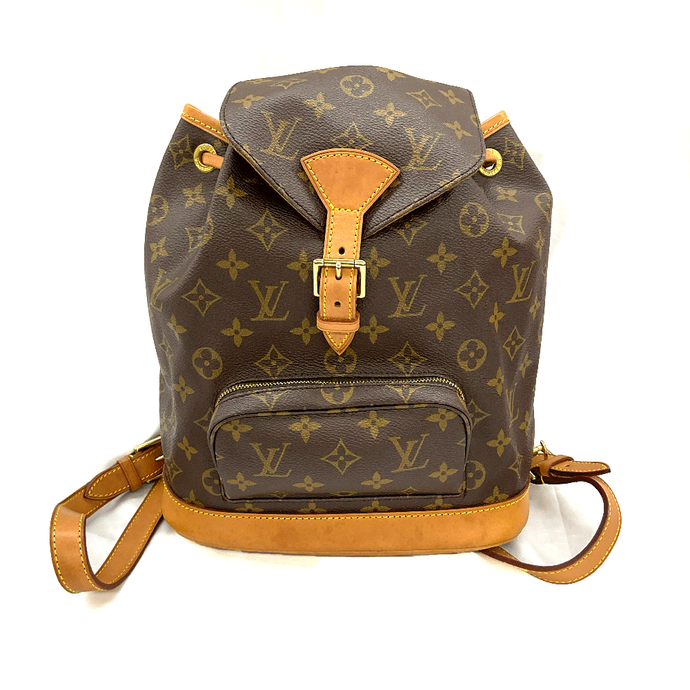N 【LOUIS VUITTON】 ルイヴィトン モン掏摸MM M51136 モノグラム  背嚢 うしろ側風呂敷き包み レディース 中古 USED品  一六銀行かんてい局那須塩原店★R2600393