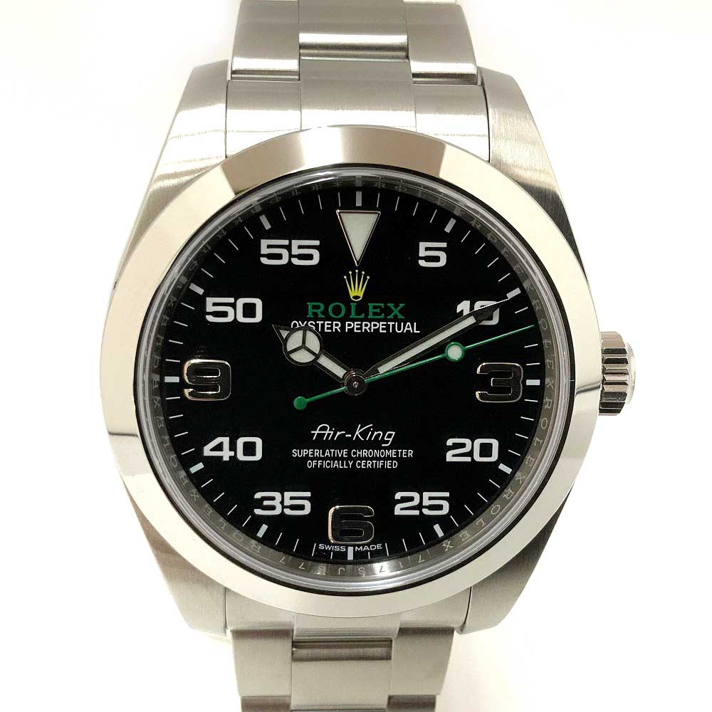 o【ROLEX】ロレックス　エアキング　116900　ランダム　　ギャラ　自動巻き　100ｍ防水　ステンレススチール　SS　ブラック　メンズ　腕時計【中古】【かんてい局小山店】3100004-15o-m
