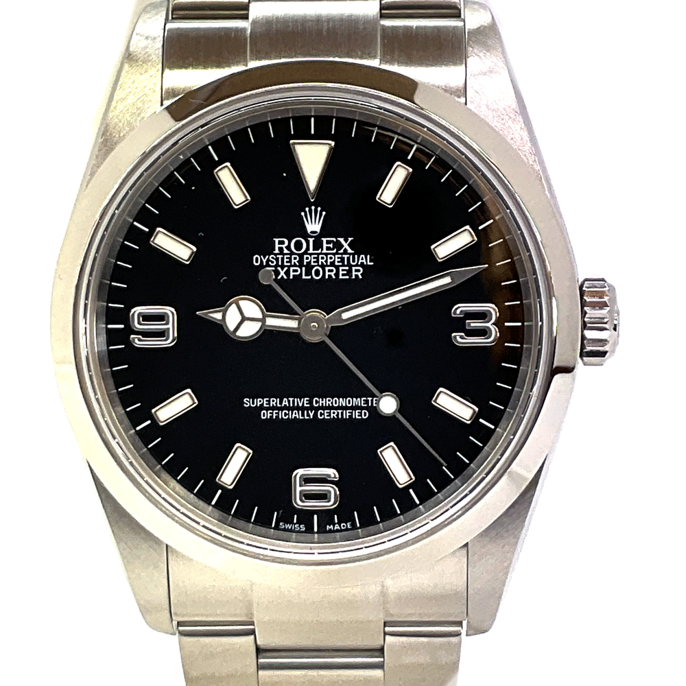 楽天市場】ロレックス エクスプローラー1 EX-1 黒文字盤 114270 F番