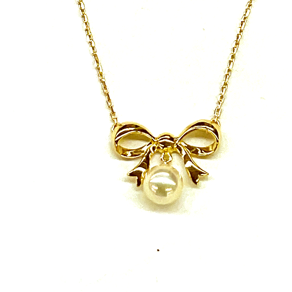 リボンモチーフ ゴールドネックレス 約40cm 楽天市場】ミキモト【MIKIMOTO】K18YG リボンモチーフ ゴールド