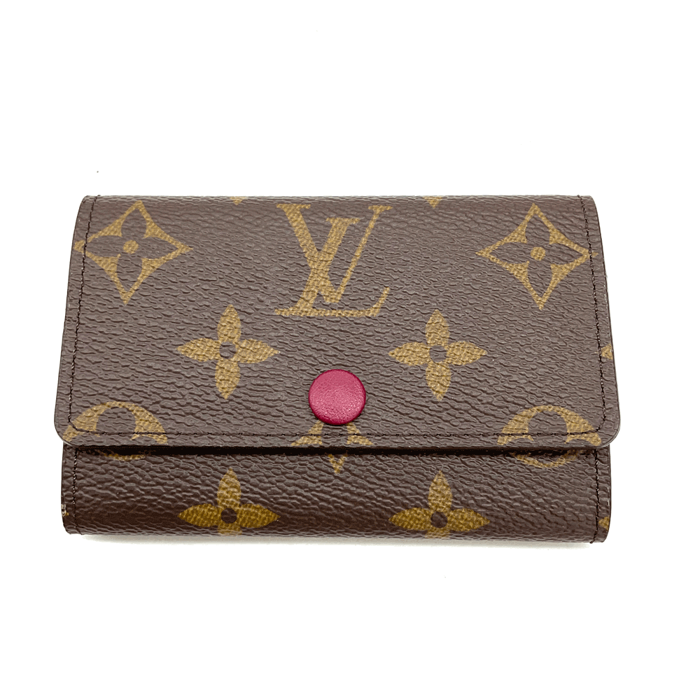 ルイ ヴィトン◎ミュルティクレ6 モノグラム フューシャ レッド キーケース ルイヴィトン キーケース LOUIS VUITTON 破格本物 モノグラム