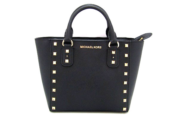 保証書付 O 中古 Michael Kors マイケルコース 2wayショルダーバッグ ブラック 黒 スタッズ ストラップ付 レディース 女性 レザー オシャレ 質屋かんてい局小山店 4084o M 全日本送料無料 Nvccc Net