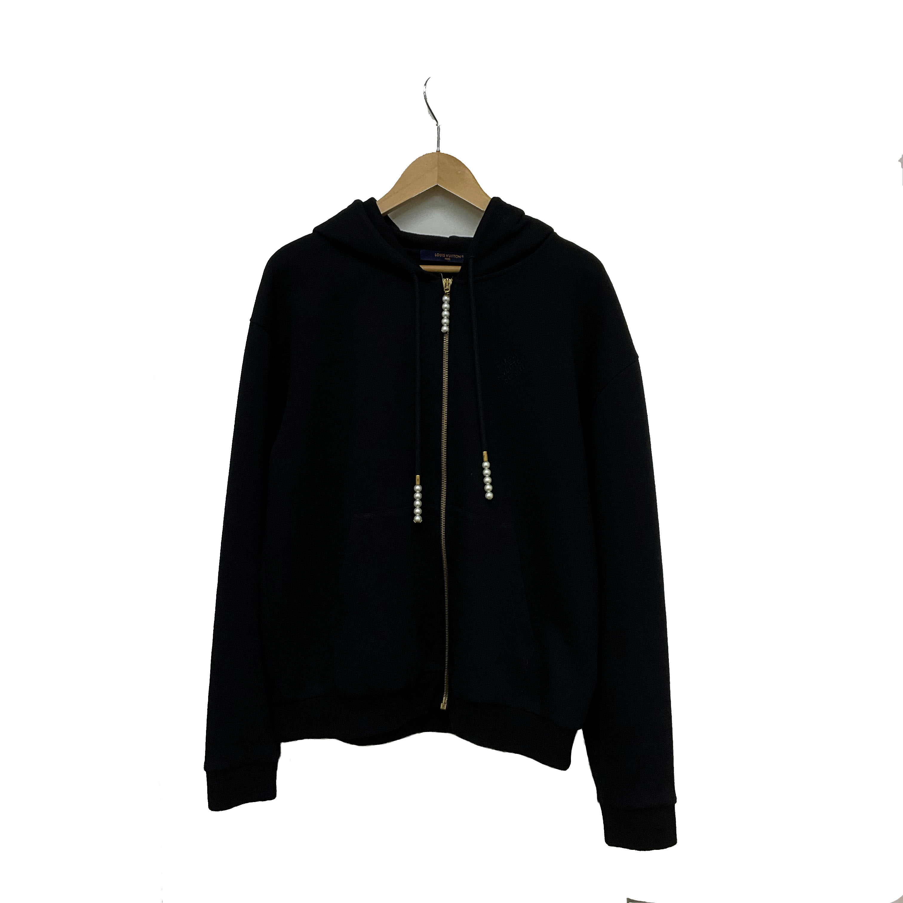 N【Louis Vuitton】ルイヴィトン　エンブロイダードジャージー　ジップフルフーディー　M　HQY81W　ブラック　メンズ　質屋かんてい局那須塩原店★R2405069｜かんてい局栃木 店