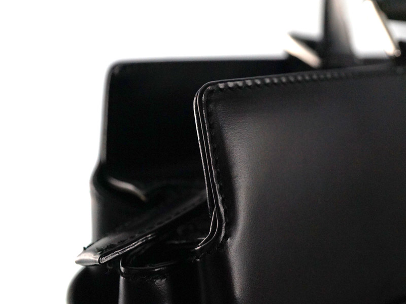 FERRAGAMO【フェラガモ】『ハンドバッグ』レザーブラック系シルバー金具トートバッグビジネスバッグレディース【】USED-AB質屋かんてい局春日井店k18-936
