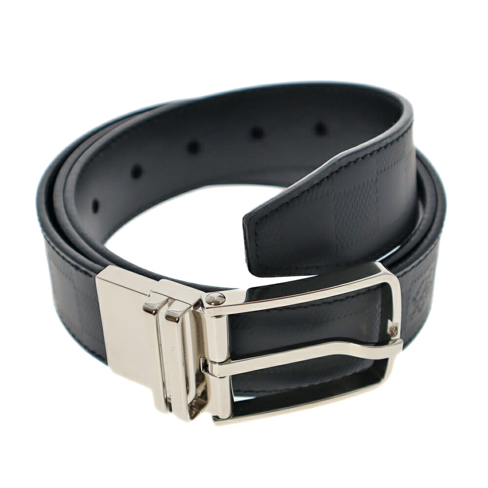 Louis Vuitton ルイ ヴィトン M9674 サンチュール ボストン ダミエ アンフィニ レザー ブラック系 シルバーカラーバックル ファッションベルト メンズ ビジネス スーツ 小物 サイズ 95 38 90 100cm 中古 Used 8 質屋かんてい局春日井店 K21 3867 Voli Me