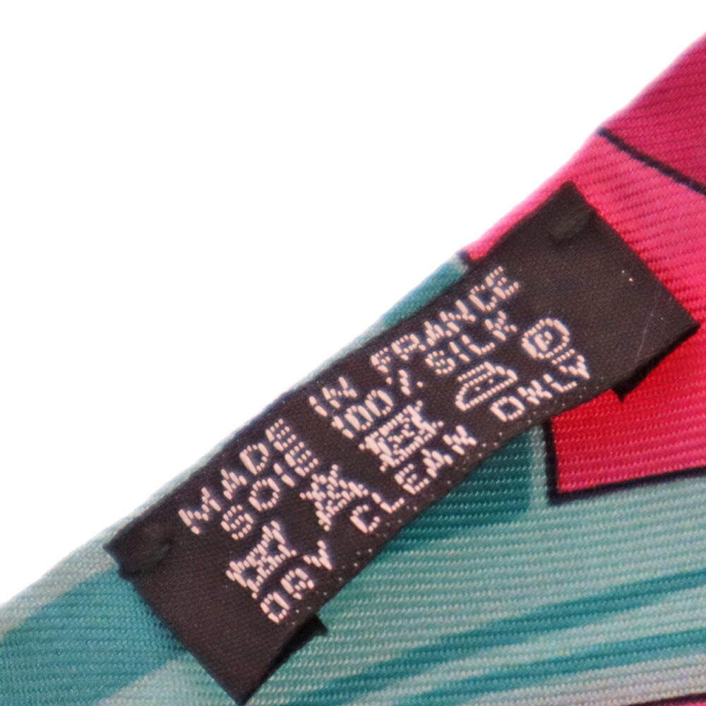 HERMES【エルメス】マキシツイリー大判細スカーフマフラーシルク100%H.d'Orignyピンク系パープル系グリーン系マルチカラーファッションレディース小物アイテムブランド【中古】USED-8質屋かんてい局春日井店k22-2575